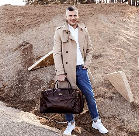 Sac de Voyage en Cuir - Made in Italy, Chic & élégant