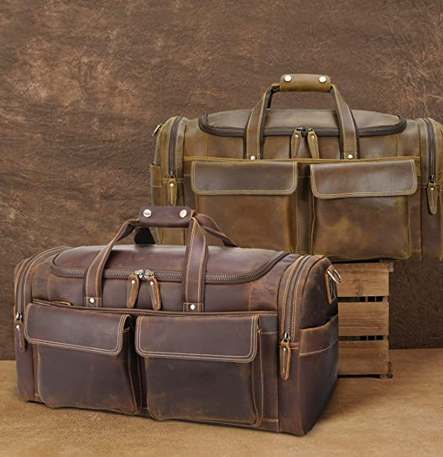 parmi les meilleurs sacs de voyage rétro en cuir pleine fleur vintage