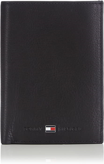 Meilleurs grands portefeuilles pliants- Tommy Hilfiger Portefeuille Homme Johnson N/S Wallet W/Coin Pocket en Cuir